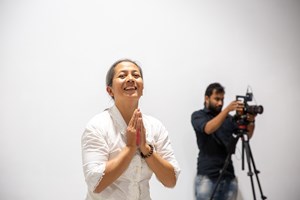 Closing Performance: Arahmaiani Feisal, 'Breaking Words.' Evening Notes: Day 2. FIELD MEETING Take 6: Thinking Collections (26 January 2019), in collaboration with Alserkal Avenue, Dubai. Courtesy of Asia Contemporary Art Week (ACAW).